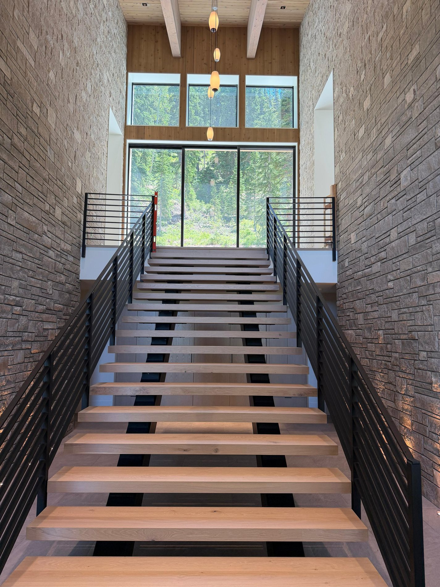 Finished residence area showing T&G ceiling work and deep window jambs by Mastercraft Interiors at The Colony